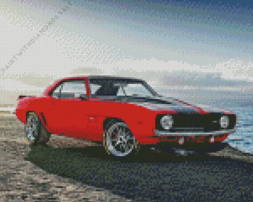 Red Camaro Diamond Painting