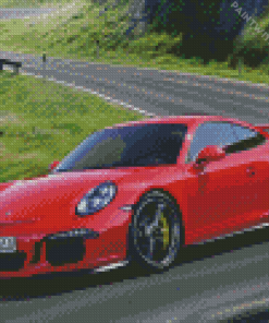 Red Porsche Diamond Painting