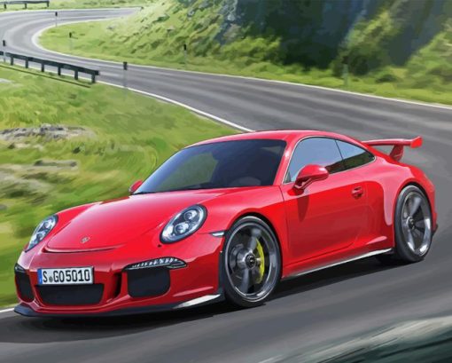 Red Porsche Diamond Painting