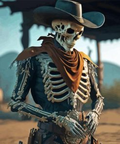 Skeleton Cowboy Diamond Painting