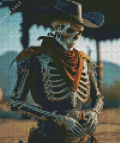 Skeleton Cowboy Diamond Painting