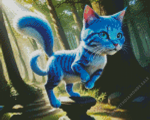 Smurf Cat Diamond Painting