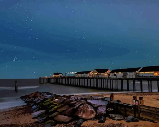 Southwold At Night Diamond Painting