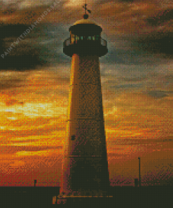 Sunrise Biloxi Lighthouse Diamond Painting