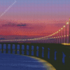 Sunset Ile De Re Bridge Diamond Painting