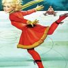 Vintage Figure Skating Girl Diamond Painting