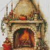 Vintage Fireplace Diamond Painting