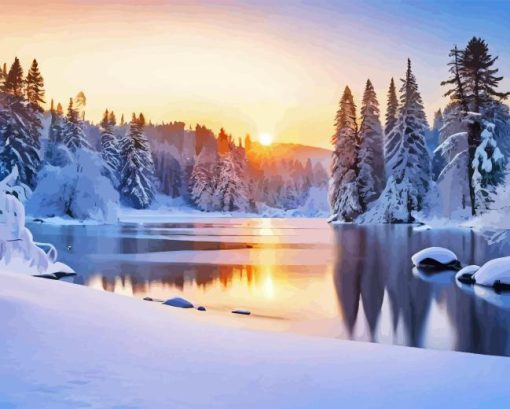 Winter Scene Diamond Painting