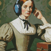 Woman Listening To Music Diamond Painting