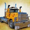 Yellow Mack Truck Diamond Painting