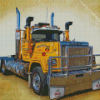 Yellow Mack Truck Diamond Painting