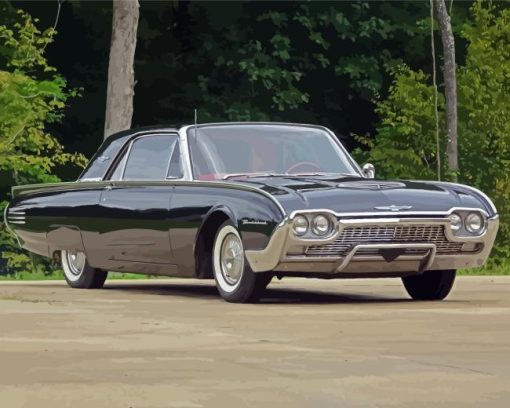 Black 1961 Thunderbird Diamond Painting