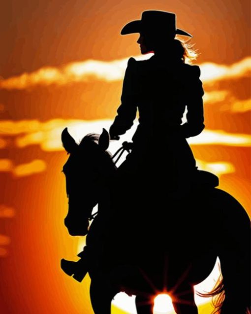 Cowgirl Silhouette Diamond Painting