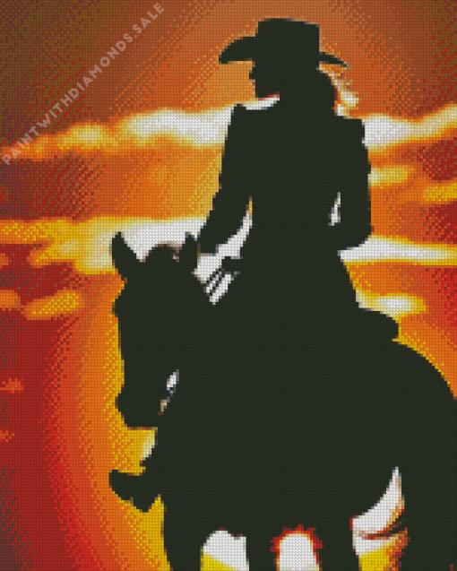 Cowgirl Silhouette Diamond Painting