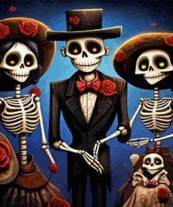 Day Of The Dead Love Family Diamond Painting