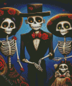 Day Of The Dead Love Family Diamond Painting