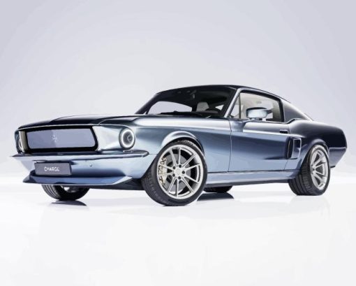 Grey 1967 Ford Mustang Diamond Painting