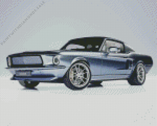 Grey 1967 Ford Mustang Diamond Painting