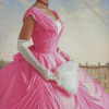 Lady In Pink Dress Diamond Painting