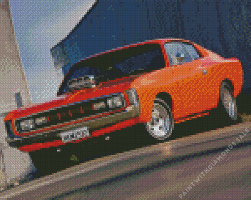 Orange Valiant Charger Diamond Painting