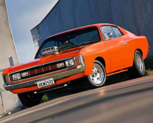 Orange Valiant Charger Diamond Painting