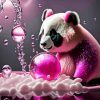 Pink Panda Diamond Painting