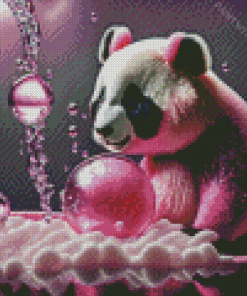 Pink Panda Diamond Painting