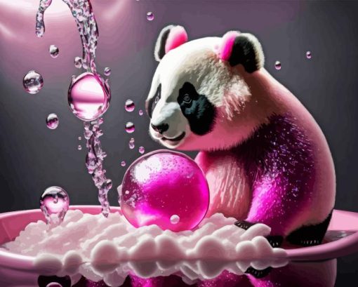 Pink Panda Diamond Painting