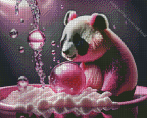 Pink Panda Diamond Painting