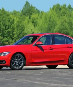 Red BMW 340i Diamond Painting