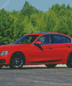 Red BMW 340i Diamond Painting