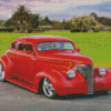 Red Luxury Hotrod Diamond Painting