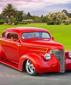 Red Luxury Hotrod Diamond Painting