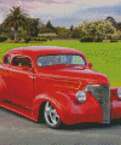 Red Luxury Hotrod Diamond Painting