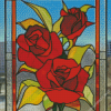 Rose With Stained Glass Diamond Painting