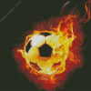 Soccer Ball On Fire Diamond Painting