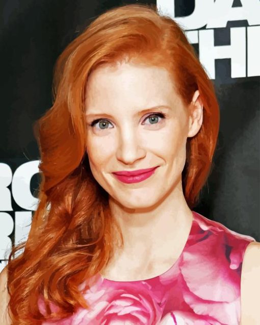 The Actress Jessica Chastain Diamond Painting