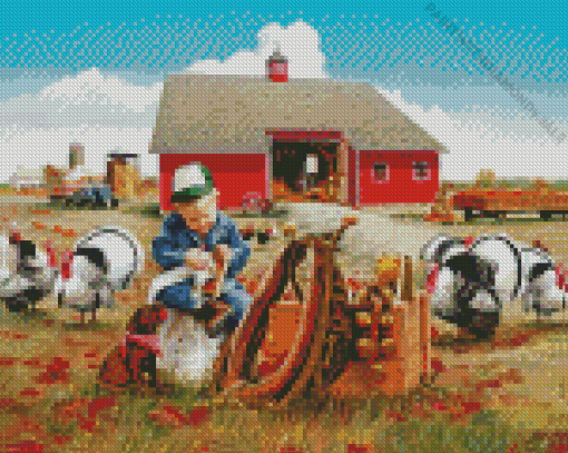 The Little Farmer Donald Zolan Diamond Painting