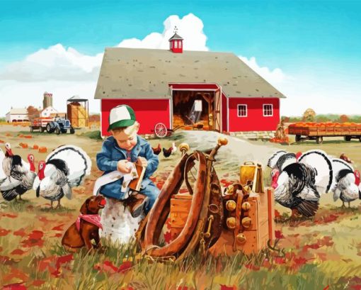 The Little Farmer Donald Zolan Diamond Painting