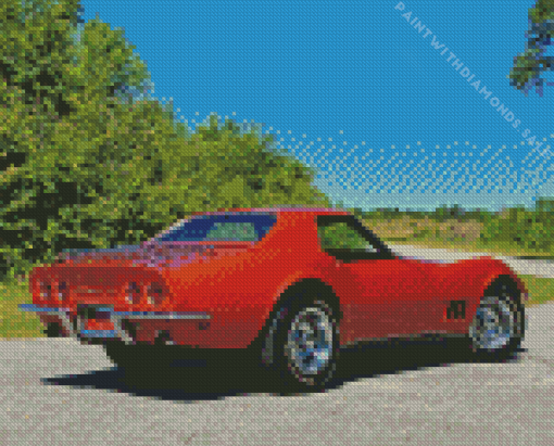 68 Corvette Diamond Painting