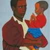 African Father And Child Diamond Painting