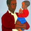 African Father And Child Diamond Painting