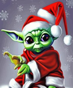 Baby Yoda Christmas Diamond Painting