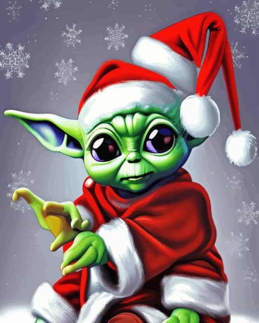 Baby Yoda Christmas Diamond Painting