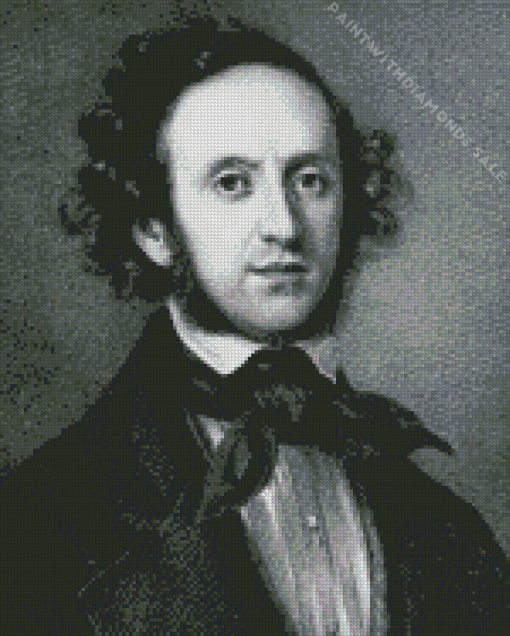 Black And White Felix Mendelssohn Diamond Painting