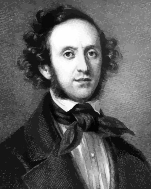 Black And White Felix Mendelssohn Diamond Painting