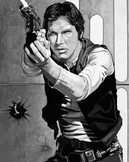 Black And White Han Solo Diamond Painting