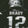 Black And White Tom Brady Diamond Painting