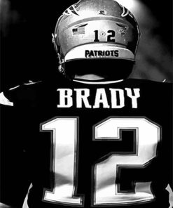 Black And White Tom Brady Diamond Painting