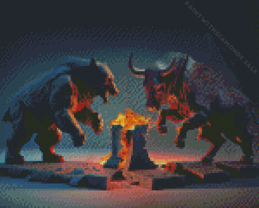 Bull Bear Diamond Painting